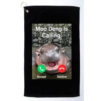 Moo Deng Is Calling Meme Funny Vintage Little Hippo Golf Towel