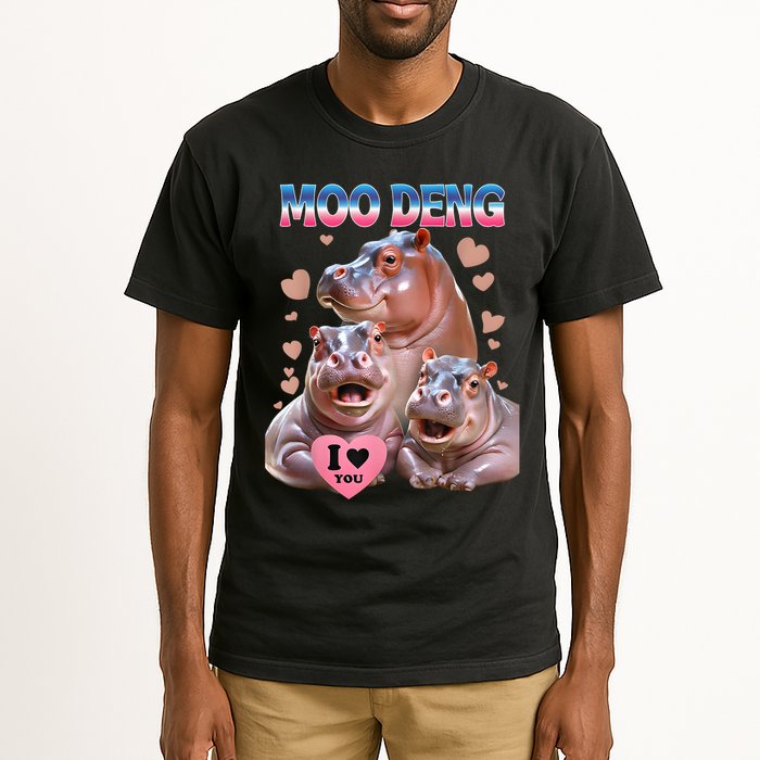 Moo Deng I Love You Hippo Tall T-Shirt