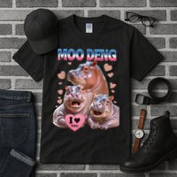 Moo Deng I Love You Hippo Tall T-Shirt
