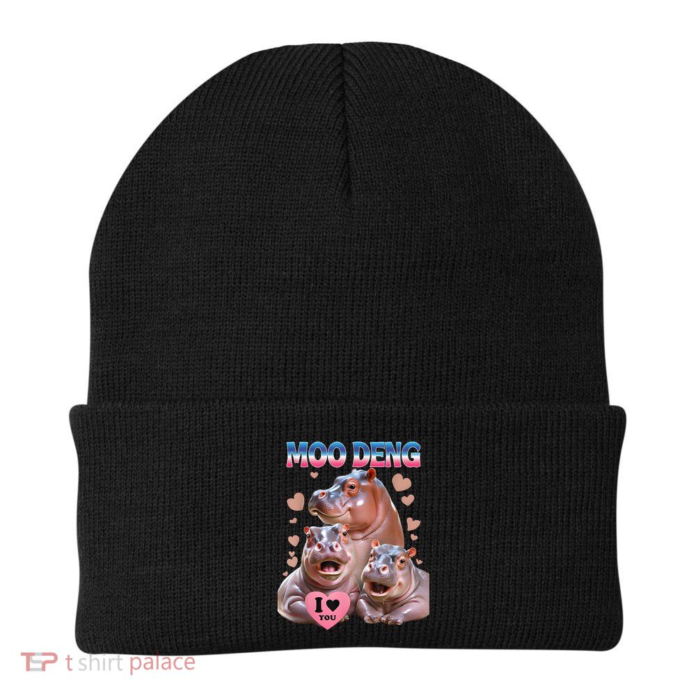 Moo Deng I Love You Hippo Beanie