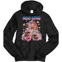 Moo Deng I Love You Hippo Tie Dye Hoodie