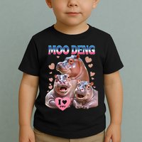 Moo Deng I Love You Hippo Toddler T-Shirt