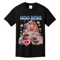 Moo Deng I Love You Hippo Kids T-Shirt