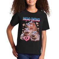 Moo Deng I Love You Hippo Kids T-Shirt