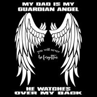 My Dad Is My Guardian Angel - Text on Back Impact Tech Backpack