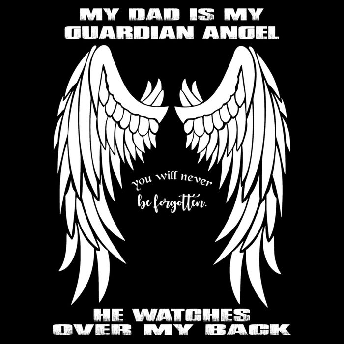 My Dad Is My Guardian Angel - Text on Back Impact Tech Backpack