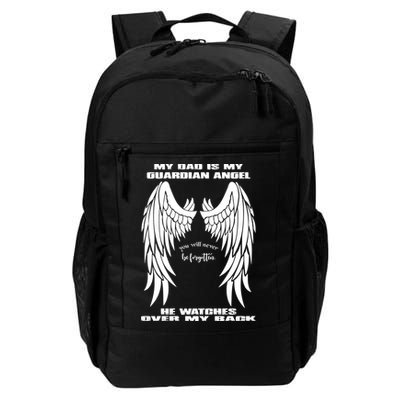 My Dad Is My Guardian Angel - Text on Back Backpack