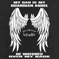 My Dad Is My Guardian Angel - Text on Back Tumbler