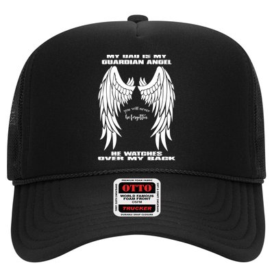 My Dad Is My Guardian Angel - Text on Back Trucker Hat