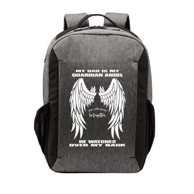 My Dad Is My Guardian Angel - Text on Back Vector Backpack