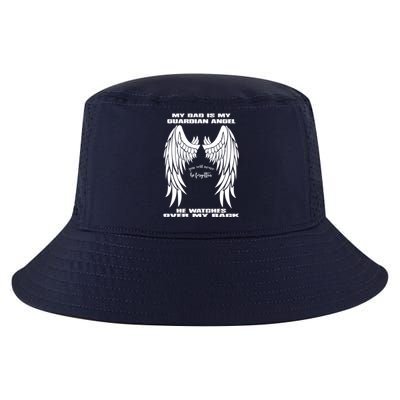 My Dad Is My Guardian Angel - Text on Back Cool Comfort Performance Bucket Hat