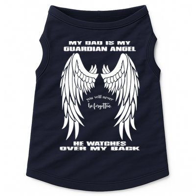 My Dad Is My Guardian Angel - Text on Back Doggie Tank