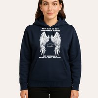 My Dad Is My Guardian Angel - Text on Back Hoodie