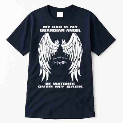 My Dad Is My Guardian Angel - Text on Back Tall T-Shirt