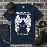 My Dad Is My Guardian Angel - Text on Back Tall T-Shirt