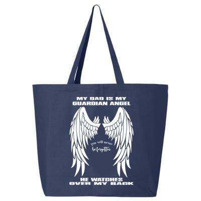 My Dad Is My Guardian Angel - Text on Back 25L Jumbo Tote