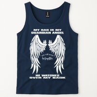 My Dad Is My Guardian Angel - Text on Back Tank Top
