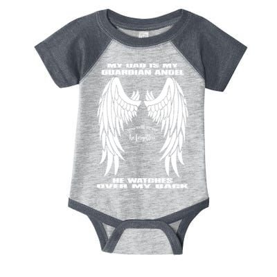 My Dad Is My Guardian Angel - Text on Back Infant Baby Jersey Bodysuit