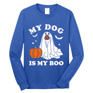 My Dog Is My Boo Halloween Funny Dog Owner Ghost Lover Great Gift Long Sleeve Shirt