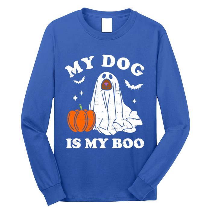 My Dog Is My Boo Halloween Funny Dog Owner Ghost Lover Great Gift Long Sleeve Shirt