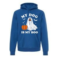 My Dog Is My Boo Halloween Funny Dog Owner Ghost Lover Great Gift Premium Hoodie