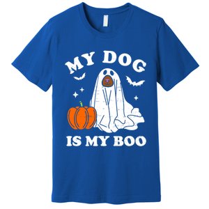 My Dog Is My Boo Halloween Funny Dog Owner Ghost Lover Great Gift Premium T-Shirt