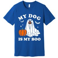 My Dog Is My Boo Halloween Funny Dog Owner Ghost Lover Great Gift Premium T-Shirt