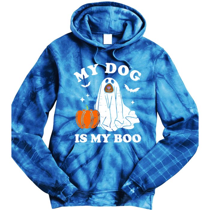 My Dog Is My Boo Halloween Funny Dog Owner Ghost Lover Great Gift Tie Dye Hoodie