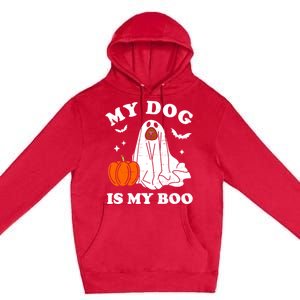 My Dog Is My Boo Halloween Funny Dog Owner Ghost Lover Great Gift Premium Pullover Hoodie