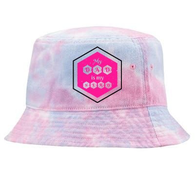 My Dad Is My Hero Father's Day Quote Tie-Dyed Bucket Hat