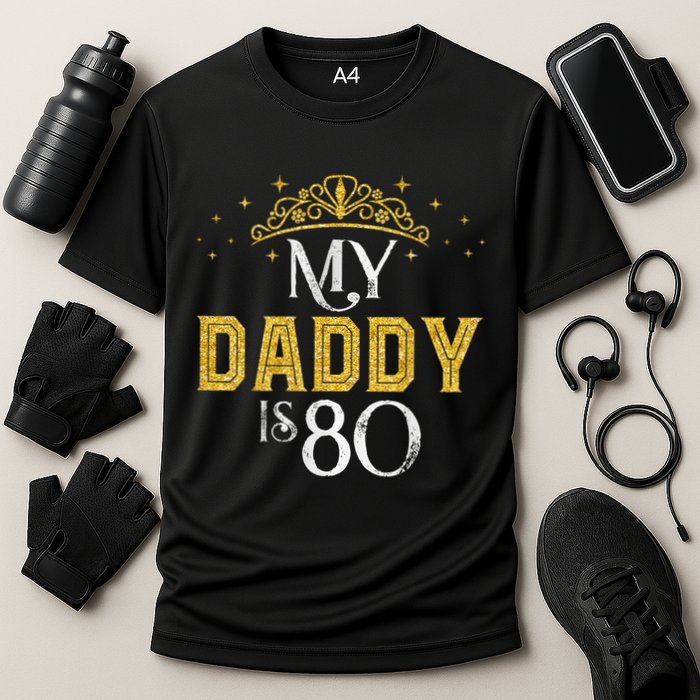 My Daddy Is 80 Years Old 1945 80th Birthday For Dad Cooling Performance Crew T-Shirt