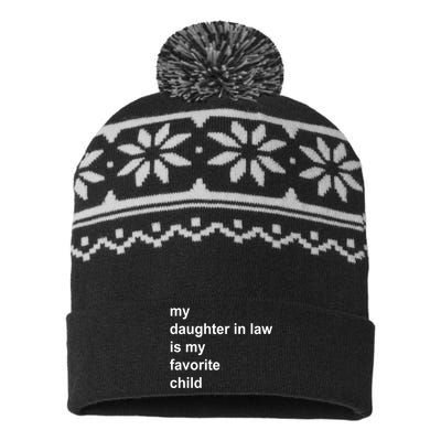 My Daughter In Law Is My Favorite Child Gift USA-Made Snowflake Beanie