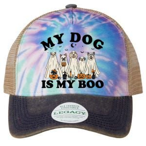 My Dog Is My Boo Halloween Funny Dog Owner Ghost Lover Great Gift Legacy Tie Dye Trucker Hat