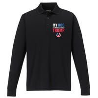 My Dog Is Smarter Than Your President Trump Funny Anti Trump Performance Long Sleeve Polo