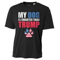 My Dog Is Smarter Than Your President Trump Funny Anti Trump Cooling Performance Crew T-Shirt