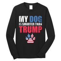 My Dog Is Smarter Than Your President Trump Funny Anti Trump Long Sleeve Shirt