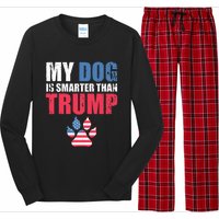 My Dog Is Smarter Than Your President Trump Funny Anti Trump Long Sleeve Pajama Set