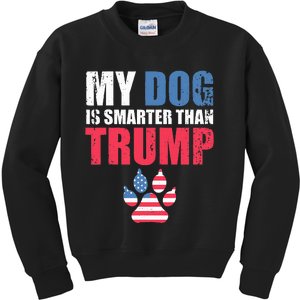 My Dog Is Smarter Than Your President Trump Funny Anti Trump Kids Sweatshirt