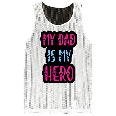 My Dad Is My Hero Quote Fathers T Mesh Reversible Basketball Jersey Tank