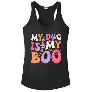 My Dog Is My Boo Halloween Funny Groovy Dog Halloween Gift Ladies PosiCharge Competitor Racerback Tank