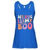 My Dog Is My Boo Halloween Funny Groovy Dog Halloween Gift Ladies Essential Flowy Tank