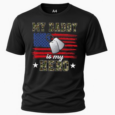 My Daddy Is My Hero Military Dad American Flag Army Proud Ar Performance Shirt