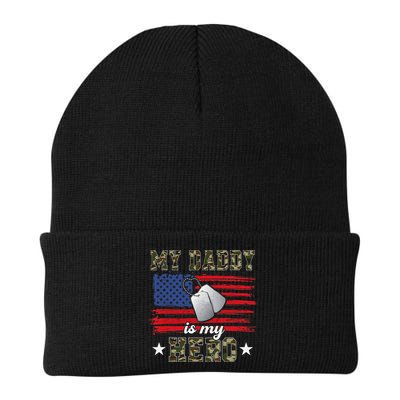 My Daddy Is My Hero Military Dad American Flag Army Proud Ar Beanie
