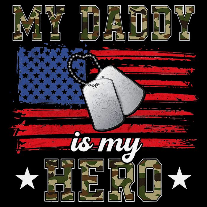 My Daddy Is My Hero Military Dad American Flag Army Proud Ar 16 in Basic Backpack