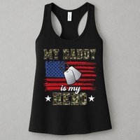 My Daddy Is My Hero Military Dad American Flag Army Proud Ar Womens Tank Top