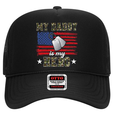 My Daddy Is My Hero Military Dad American Flag Army Proud Ar Trucker Hat