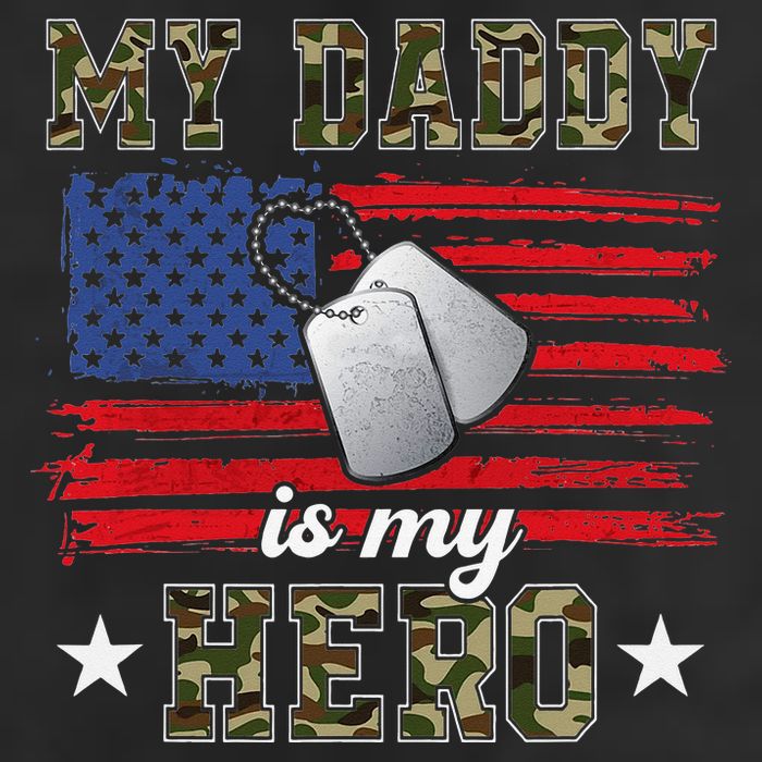 My Daddy Is My Hero Military Dad American Flag Army Proud Ar Golf Towel
