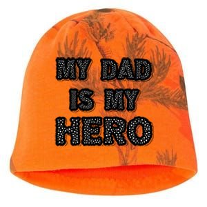 My Dad Is My Hero | Father's Day Typo Kati - Camo Knit Beanie