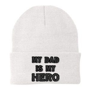 My Dad Is My Hero | Father's Day Typo Knit Cap Winter Beanie