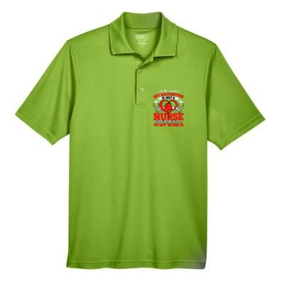 My Daughter Is A Nurse Proud To Be A Nurse's Mom Gift Men's Origin Performance Pique Polo